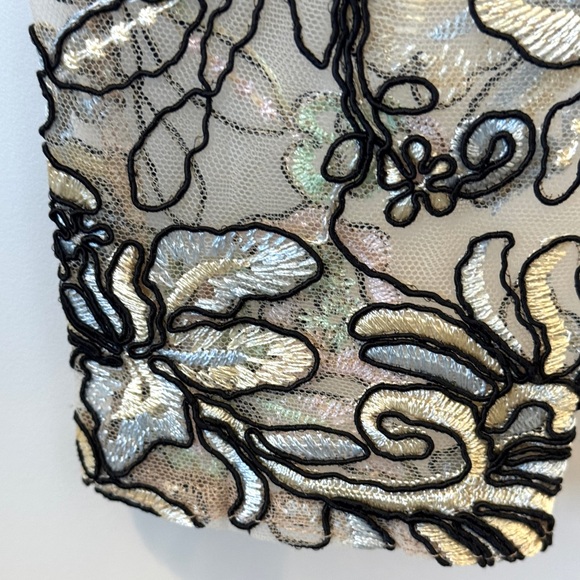 Topshop Embroidered Sheer Floral Lace Blouse - Picture 10 of 12